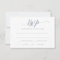 RSVP Response Card | Luxe Calligraphy (Dusty Blue)