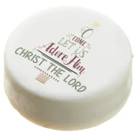 Christian Christmas Carol Rustic Typography Chocolate Covered Oreo