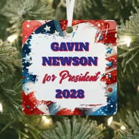 Gavin Newsom for President Political Metal Ornament