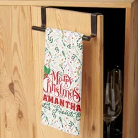 Berry Branch Santa's Favorite Chef Christmas Party Kitchen Towel