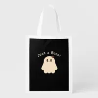 Halloween Just a Boo Trick or Treat Style Grocery Bag