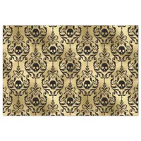 Black and Gold Halloween Damask Tissue Paper