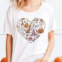 Love Boo! Retro Halloween Heart Tri-Blend Shirt