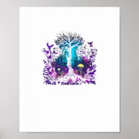 Fey Gothic Emo Goblincore Aesthetic  Forest Graphi Poster