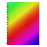 Colorful Rainbow Gradient Diagonal Blend Notebook