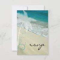 Tropical Beach Wedding RSVP Response Card