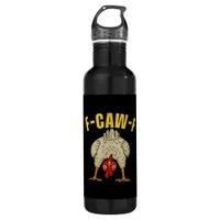 F-Caw-F Humor Gothic Crow Funny Aesthetic Style Stainless Steel Water Bottle