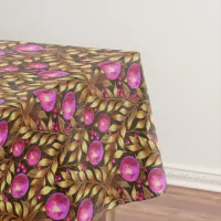 Magenta Gold Christmas Pattern#29 ID1009 Tablecloth