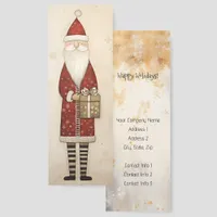 Whimsical Santa Claus Promotional Business Bookmarks