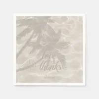 Beach Wedding Palm Trees Thank You ID582 Napkins