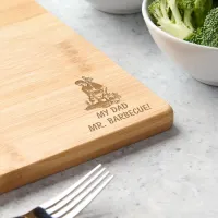 My Dad Mr. Barbecue Corner Grilling Wood Engraved Cutting Board