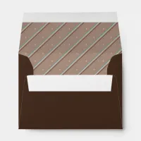 Twinkling Lights Diagonal Stripe Cocoa Brown ID596 Envelope