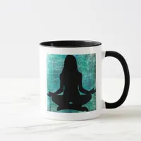 Om Meditation Yoga Woman Coffee Mug
