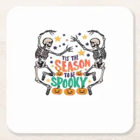 Tis The Season To Be Spooky Square Paper Coaster
