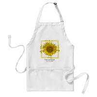 Yellow Sunflower Wedding Adult Apron