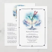 Martinis & Mountains Aspen Ski Bachelorette Invitation