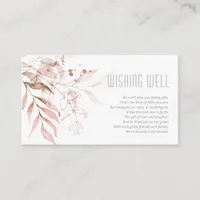 Dreamy Foliage Wishing Well V3 Blush Pink ID817 Enclosure Card