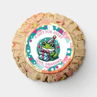 Cute Frog Themed Girl's Birthday Gift Tag Reese's Peanut Butter Cups