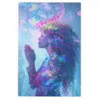 *~* Magical Woman Hands Prayer SC4 Esoteric Metal Print