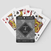 Elegant 4th Linen Wedding Anniversary Celebration Poker Cards