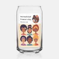 International Women's Day March 8 Stylish Can Glass