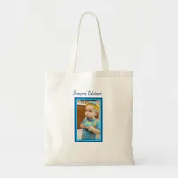 Custom Photo and Name Picture Tote Bag