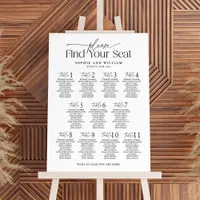 11 Tables Welcome Seating Chart Foam Board