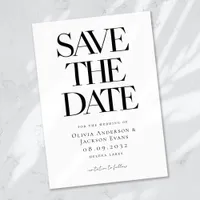 Modern Minimalist Wedding Save The Date