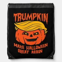 Trumpkin Halloween Pumpkin Election Drawstring Bag