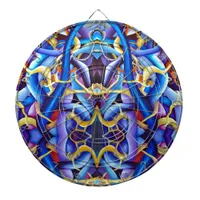 Contemporary Blue Abstract - Depth Illusion Dartboard With Darts