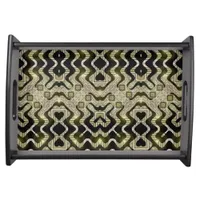 Black Gold Tribal Glam Pattern Serving Trays