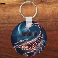 Scorpio astrology sign keychain