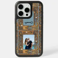 Custom Photo Antique Skeleton Key Frame Image iPhone 15 Pro Max Case