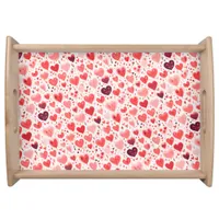Valentine's Day Red and Pink Hearts Serving Tray
