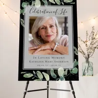 Eucalyptus Celebration of Life Photo Welcome Sign