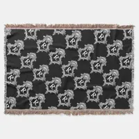 R Monogram Initial Throw Blanket