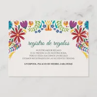 Nuestra Boda Flowers Botanical Spanish Wedding Enclosure Card