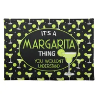 Cocktail Bar Funny Margarita Quote Cloth Placemat