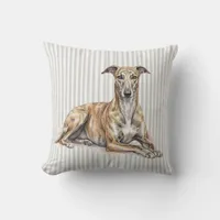 Greyhound Dog Throw Pillow