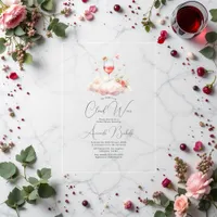 Elegant Cloud Wine Clear Bridal Shower Acrylic Invitations