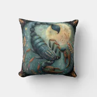 Scorpio Zodiac Astrology Sign Mystical Birthday Throw Pillow