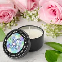 Elegant 34th Opal Wedding Anniversary Celebration Mini Candle Favors