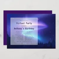 Northern Lights Virtual Birthday Party Invitation
