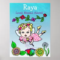 Personalized Loved, Blessed and Adored Fairy Poster