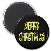 Merry Christmas Starry Night Font Magnet