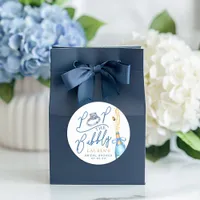Pop the Bubbly Champagne Bridal Shower Favor Classic Round Sticker