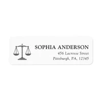 Custom Classic Scales of Justice Attorney Address Label