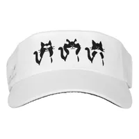 Black White Cats | Three Wise Kitties Visor