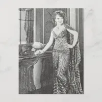 A Gorgeous Woman in 1930 Black and White Postcard