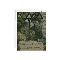 Vintage Couple Love Collage Postcard